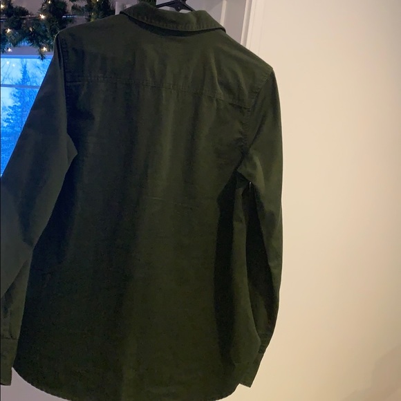 Merona army green button down - Picture 2 of 2